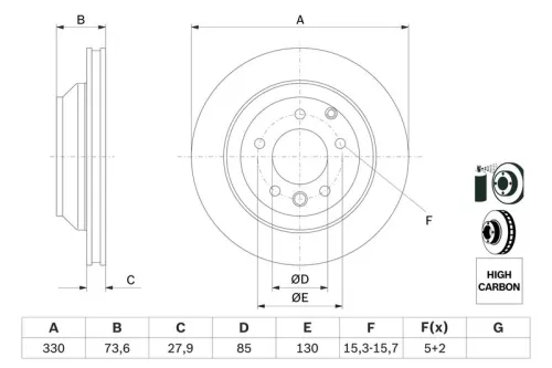 BOSCH Brake Disc (0986479095)