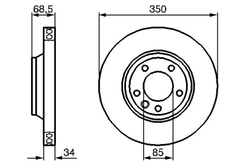 BOSCH Brake Disc (0986479251)