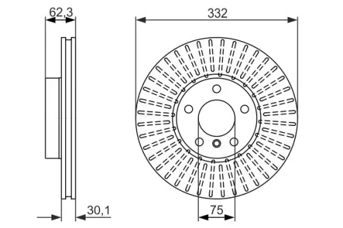 BOSCH Brake Disc (0986479624)