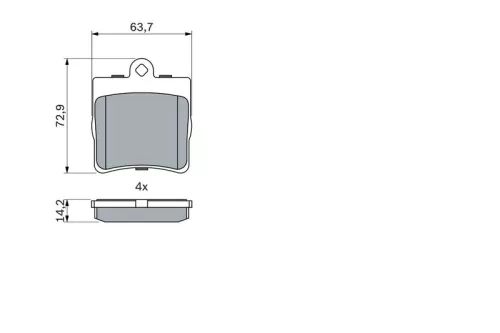 BOSCH Brake Pad Set, disc brake (0986494016)