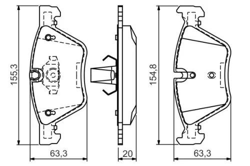 BOSCH 1x Brake Pad Set, disc brake (0986494118)