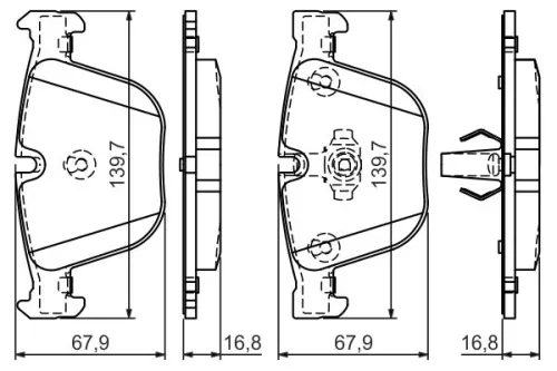 BOSCH Brake Pad Set, disc brake (0986494294)