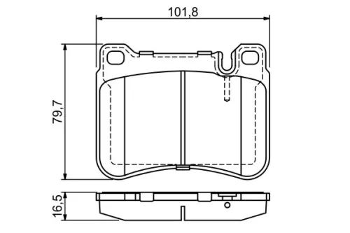 BOSCH Brake Pad Set, disc brake (0986494166)