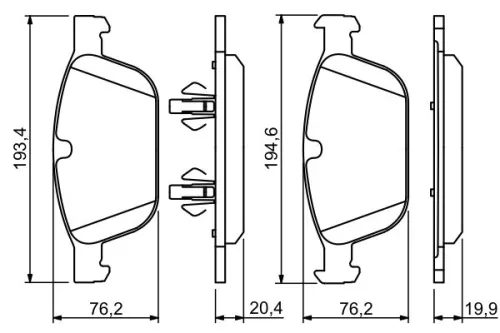 BOSCH Brake Pad Set, disc brake (0986494305)