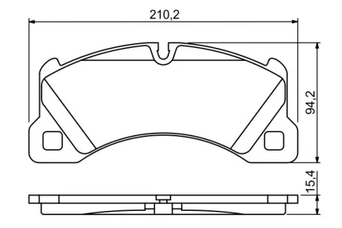 BOSCH Brake Pad Set, disc brake (0986494206)