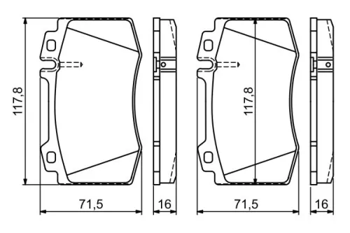 BOSCH Brake Pad Set, disc brake (0 986 495 278)