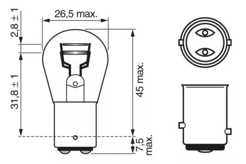 BOSCH Bulb, direction indicator (1 987 302 202)