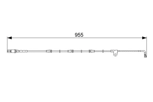 BOSCH Warning Contact, brake pad wear (1 987 473 028)