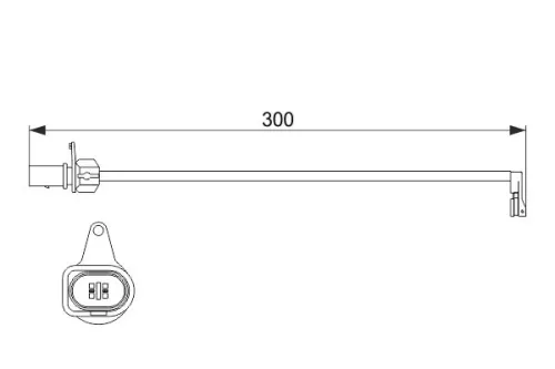 BOSCH Warning Contact, brake pad wear (1 987 474 505)