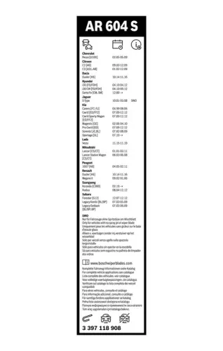 BOSCH Wiper Blade (3397118908)