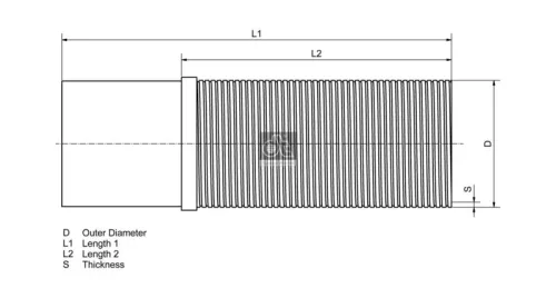 DT Spare Parts Flexible Pipe, exhaust system (3.25054)