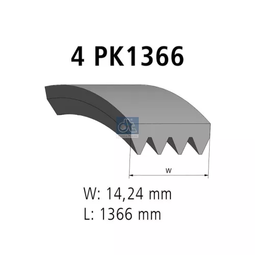 DT Spare Parts V-Ribbed Belt (3.34347)