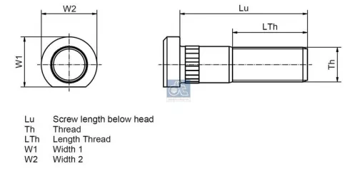 DT Spare Parts Wheel Stud (3.61117)