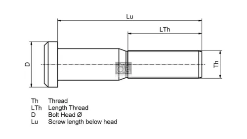 DT Spare Parts Wheel Stud (4.90345)
