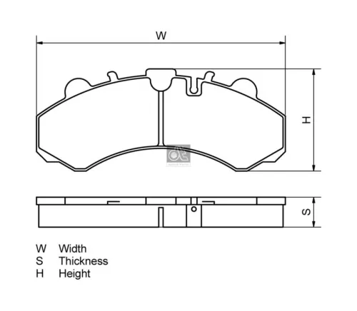 DT Spare Parts Brake Pad Set, disc brake (4.92243)