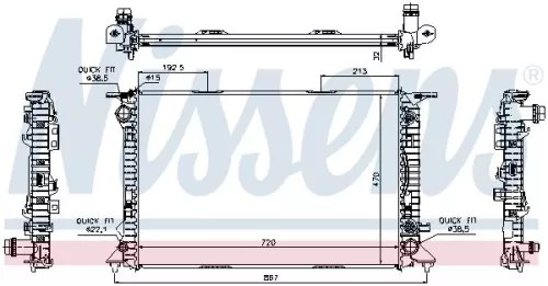 NISSENS Radiator, engine cooling (60318)