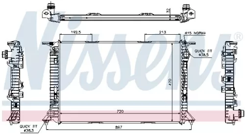 NISSENS Radiator, engine cooling (60322)