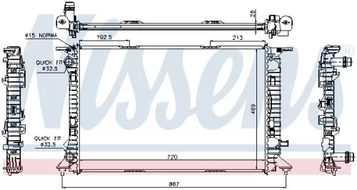 NISSENS Radiator, engine cooling (60323)