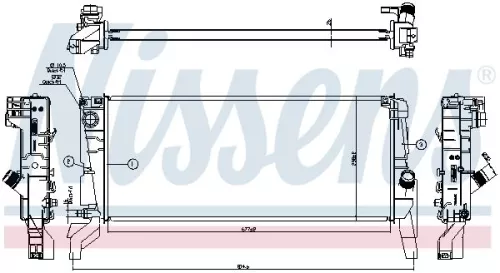 NISSENS Radiator, engine cooling (606246)