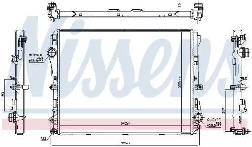 NISSENS Radiator, engine cooling (606301)