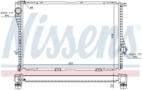 NISSENS Radiator, engine cooling (60648A)