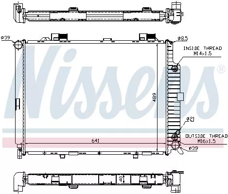 NISSENS Radiator, engine cooling (62689A)