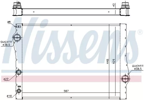 NISSENS Radiator, engine cooling (60823)