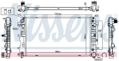 NISSENS Radiator, engine cooling (627062)
