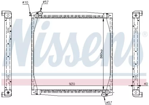 NISSENS Radiator, engine cooling (64069A)