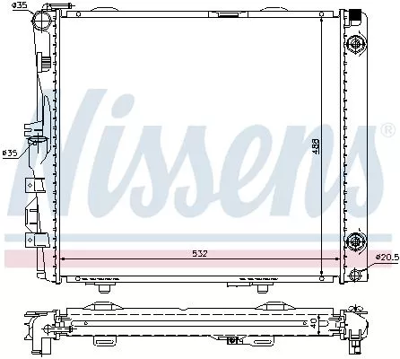 NISSENS Radiator, engine cooling (62683A)