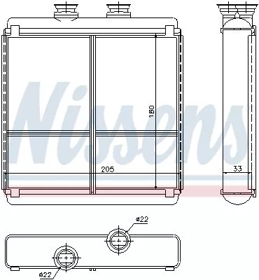NISSENS Heat Exchanger, interior heating (72042)