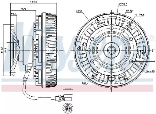 NISSENS Clutch, radiator fan (86055)