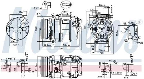 NISSENS Compressor, air conditioning (890358)