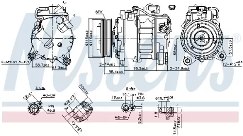 NISSENS Compressor, air conditioning (890622)