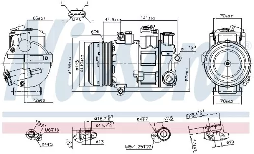 NISSENS Compressor, air conditioning (890645)