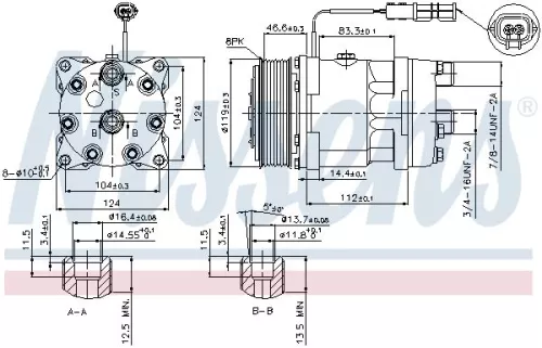 NISSENS Compressor, air conditioning (89459)