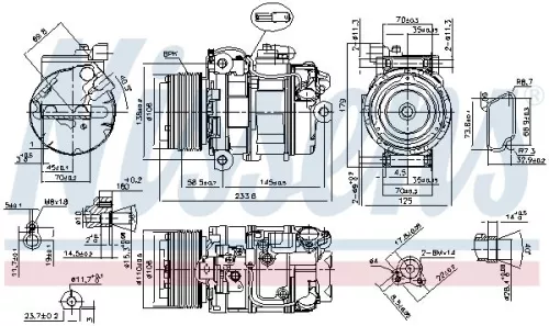 NISSENS Compressor, air conditioning (89595)