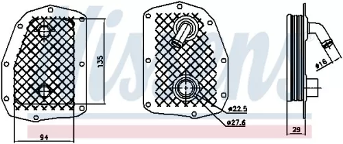 NISSENS Oil Cooler, engine oil (90734)