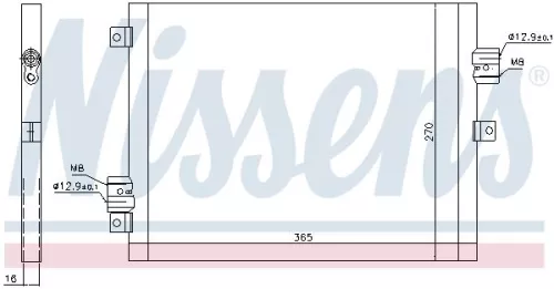 NISSENS Condenser, air conditioning (940190)