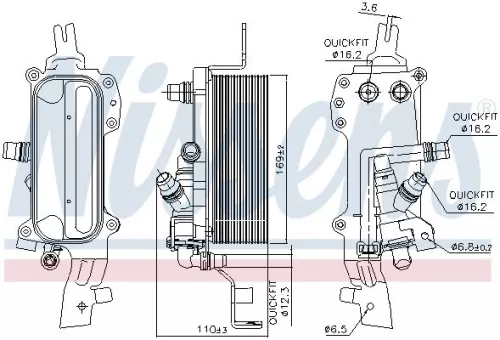 NISSENS Oil Cooler, automatic transmission (90838)