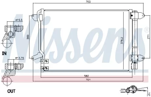 NISSENS Condenser, air conditioning (940238)