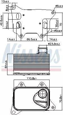 NISSENS Oil Cooler, engine oil (90914)