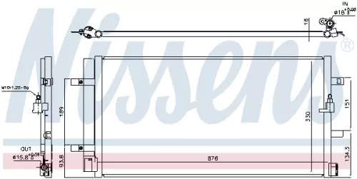NISSENS Condenser, air conditioning (940453)