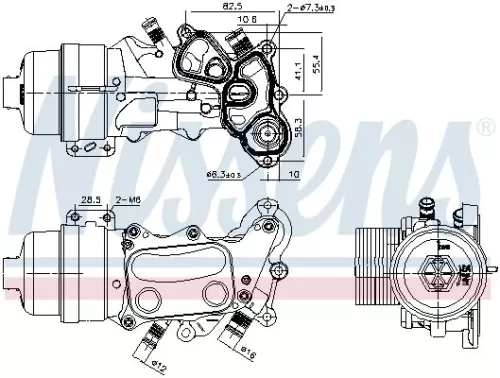 NISSENS Oil Cooler, engine oil (91167)