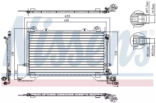 NISSENS Condenser, air conditioning (94567)