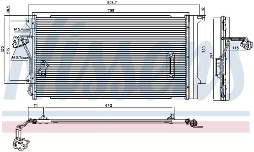 NISSENS Condenser, air conditioning (94667)