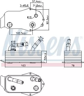 NISSENS Oil Cooler, automatic transmission (91353)