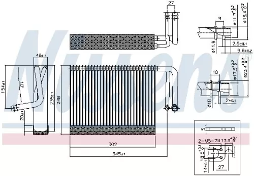 NISSENS Evaporator, air conditioning (92327)
