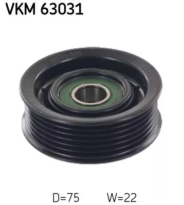 Deflection/Guide Pulley, V-ribbed belt
