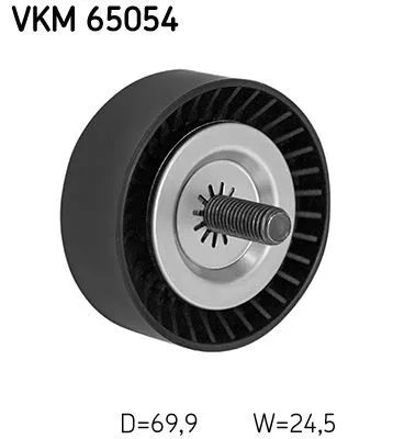 SKF Deflection/Guide Pulley, V-ribbed belt (VKM65054)